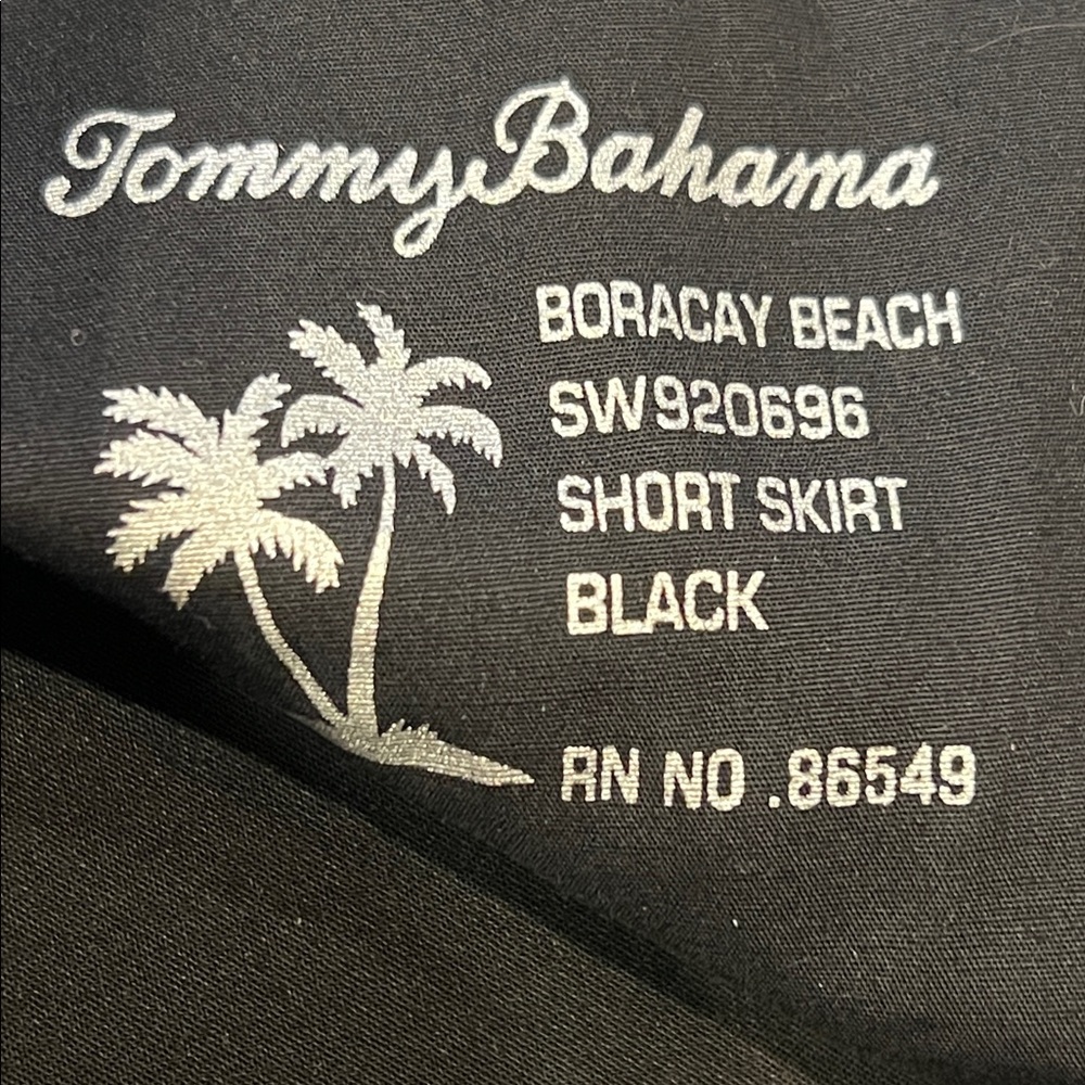 Tommy Bahama Black Boracay Short Skirt Size 12 Beach, Vacation, Travel - Picture 11 of 13